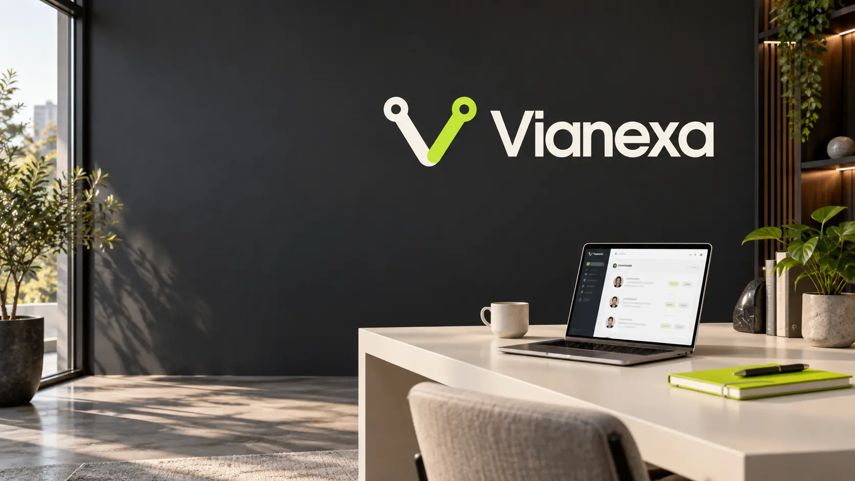 Vianexa workspace with the company logo